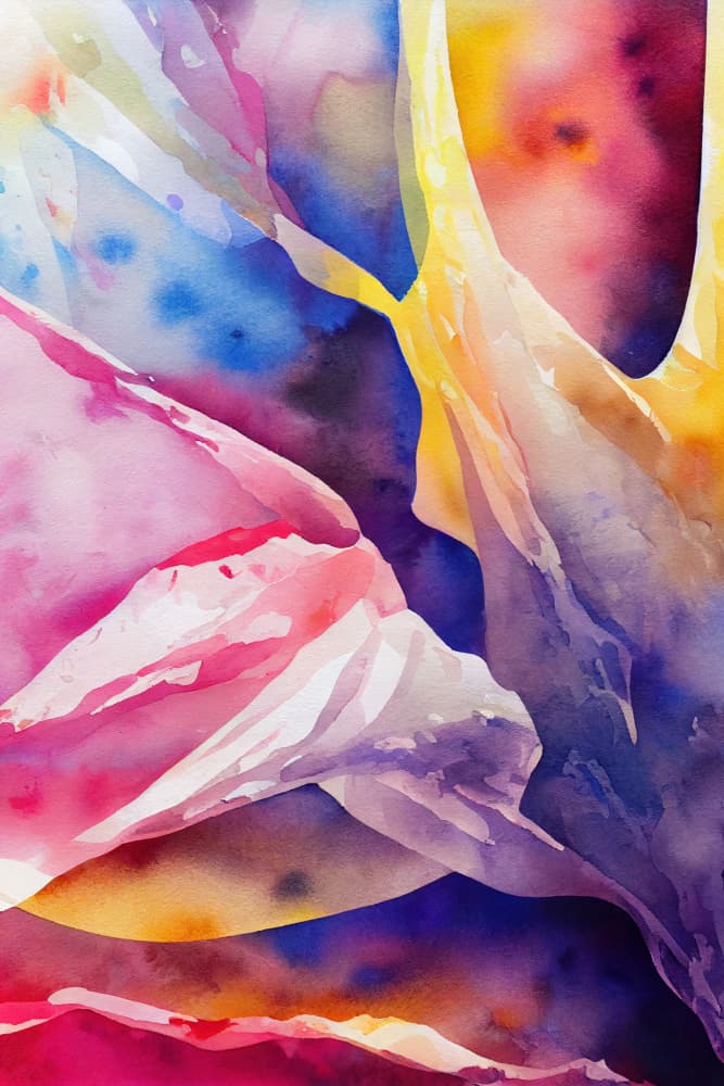 Vibrant Watercolor Flow by Mauro — canvas wall art
