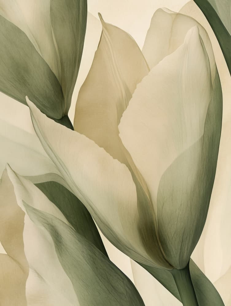 Ethereal Tulip Bloom by Bilge Paksoylu — canvas wall art