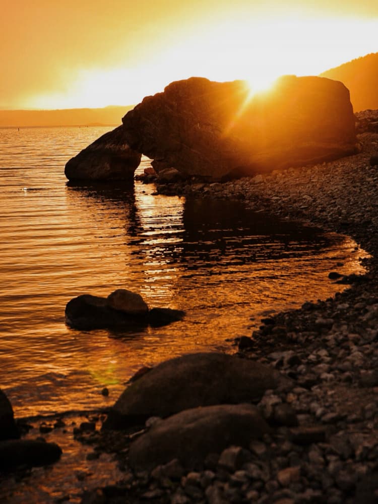 Golden Arch Sunset by Del Mundo Imagery — canvas wall art