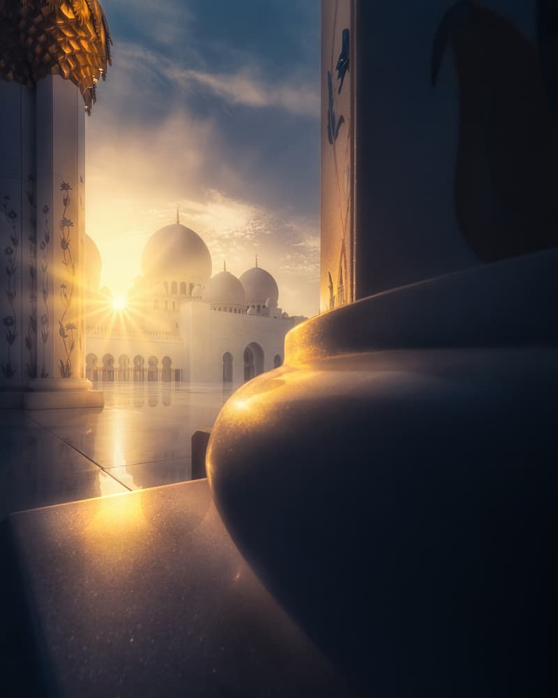 Majestic Mosque Glow by David George — canvas wall art