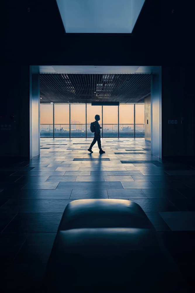 Silhouette At Sunset by MingLun Tsai (蔡明倫) — canvas wall art