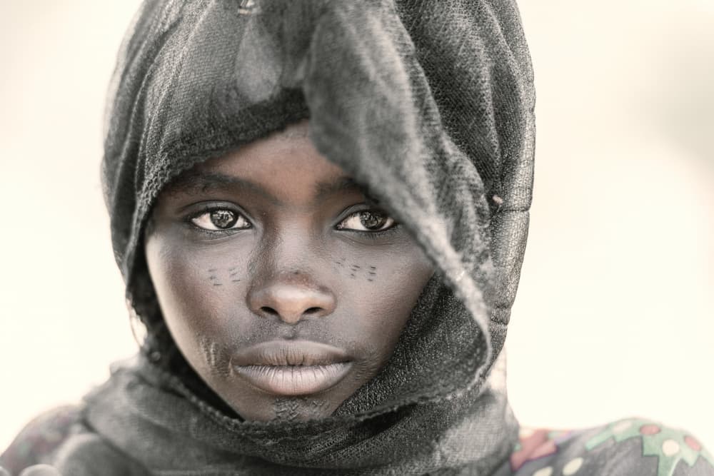 Thoughtful Gaze Portrait by Trevor Cole — canvas wall art