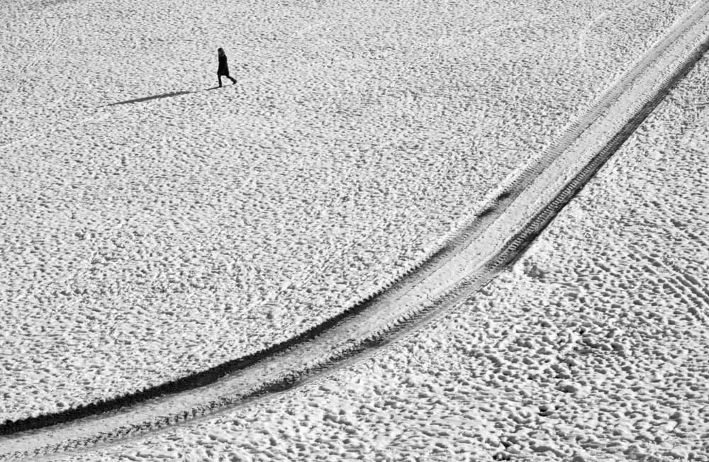 Solitary Winter Journey by Hans Peter Rank — canvas wall art