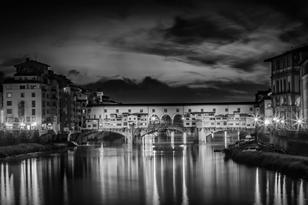 Ponte Vecchio Night by Melanie Viola — canvas wall art