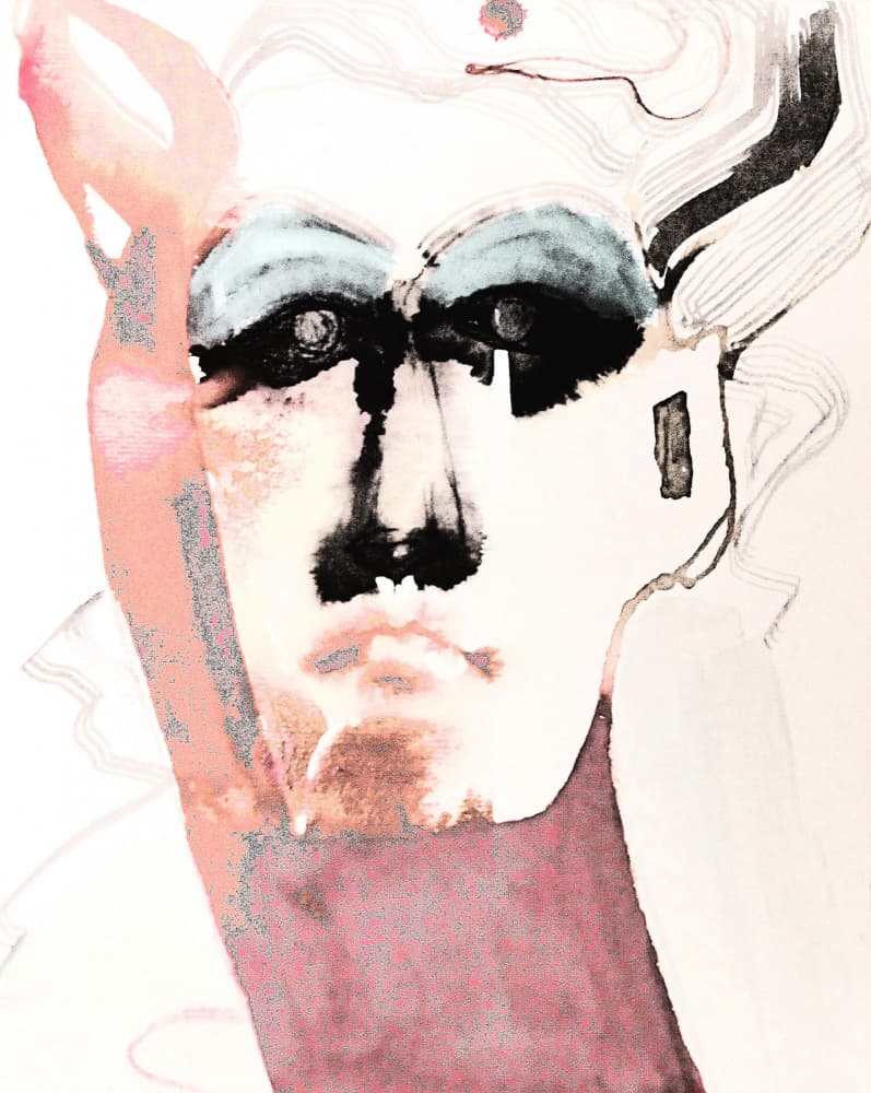 Mysterious Abstract Face by Doris Schmitz — canvas wall art