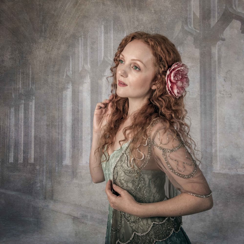 Ethereal Redhead Portrait by Derwood — canvas wall art