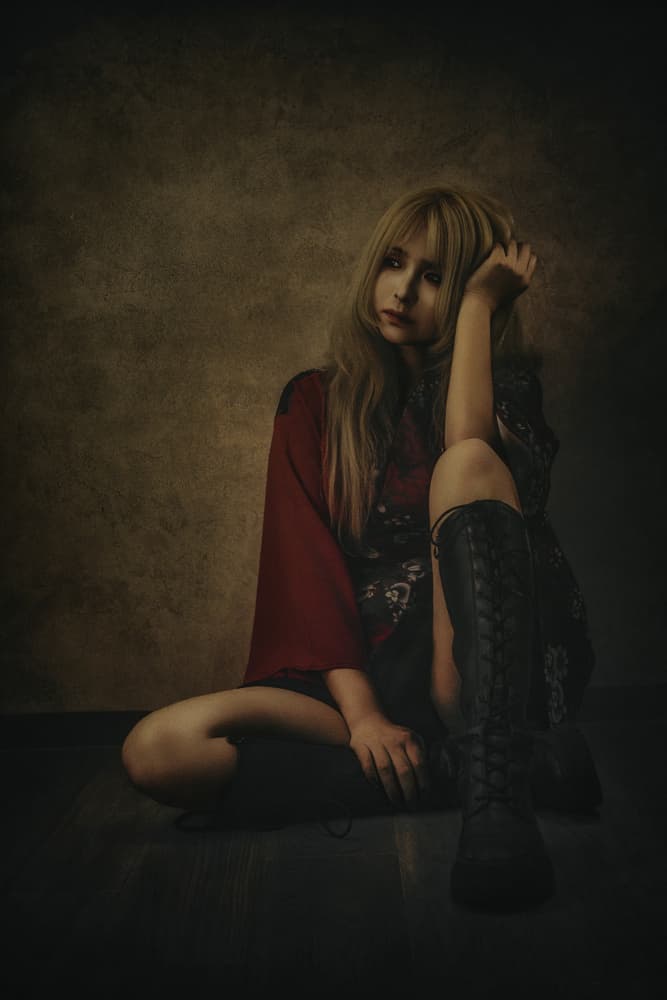 Moody Blonde In Boots by KOIKI — canvas wall art