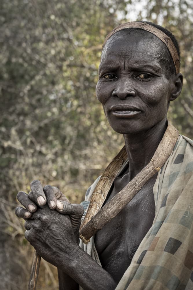 Pensive African Elder by Elena Molina — canvas wall art