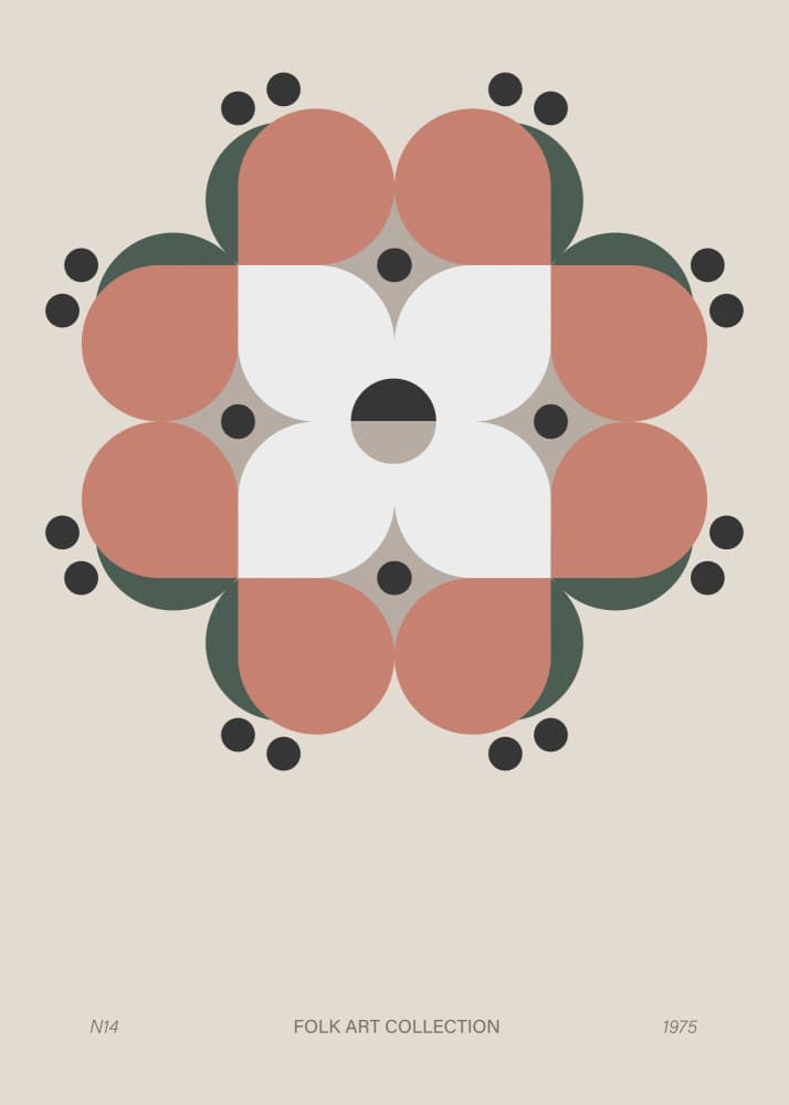 Folk Art Bloom by Paperago — canvas wall art