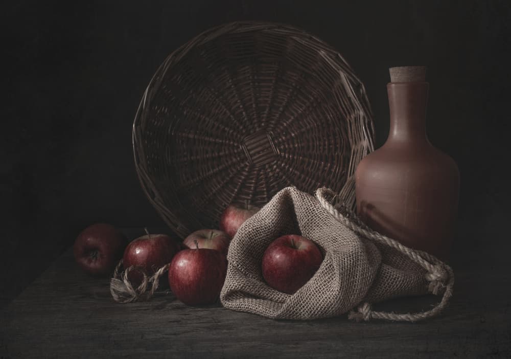 Rustic Apple Still Life by Margareth Perfoncio — canvas wall art