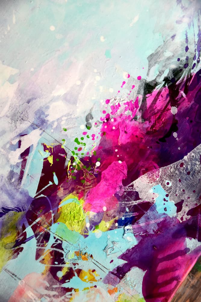 Vibrant Abstract Splashes by Kirsten Handelmann — canvas wall art