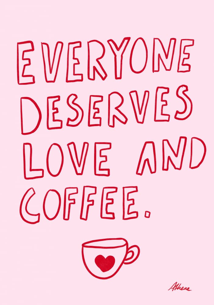 Love and Coffee by Athene Fritsch — canvas wall art