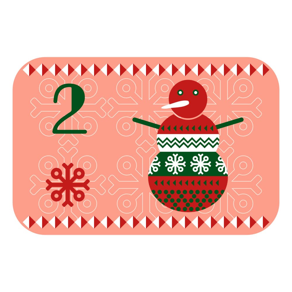 Advent Snowman Number 2 by Marika Barsrsind β canvas wall art