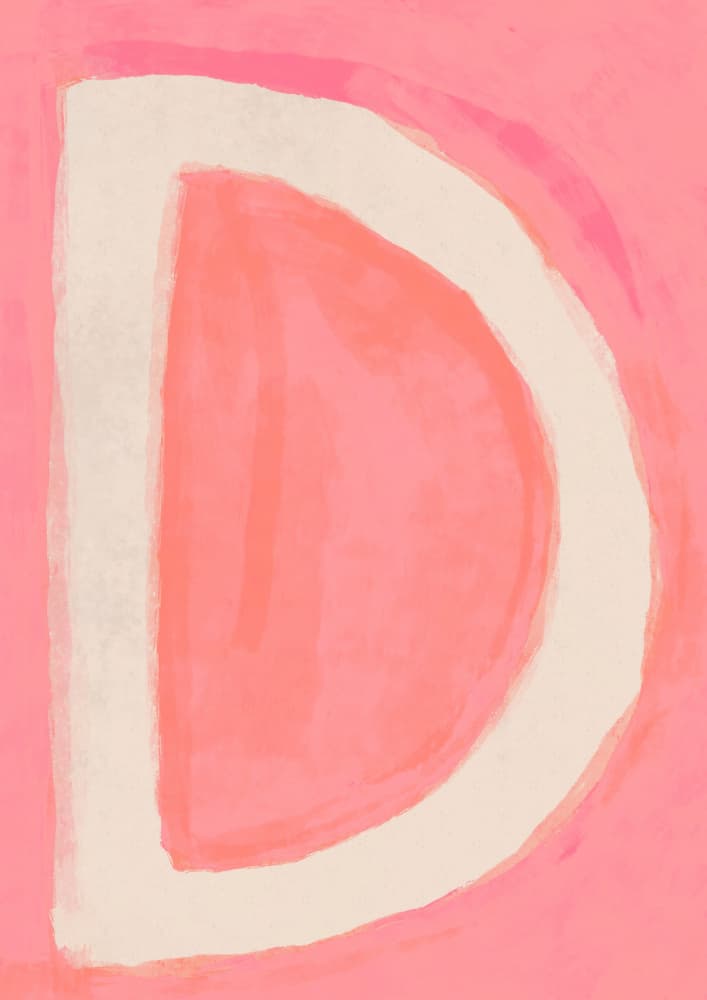 D(pink) by Treechild — canvas wall art