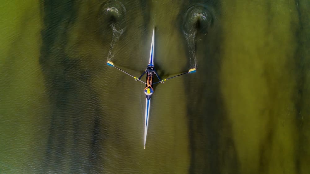 Aerial Rowing Strokes by Ido Meirovich — canvas wall art