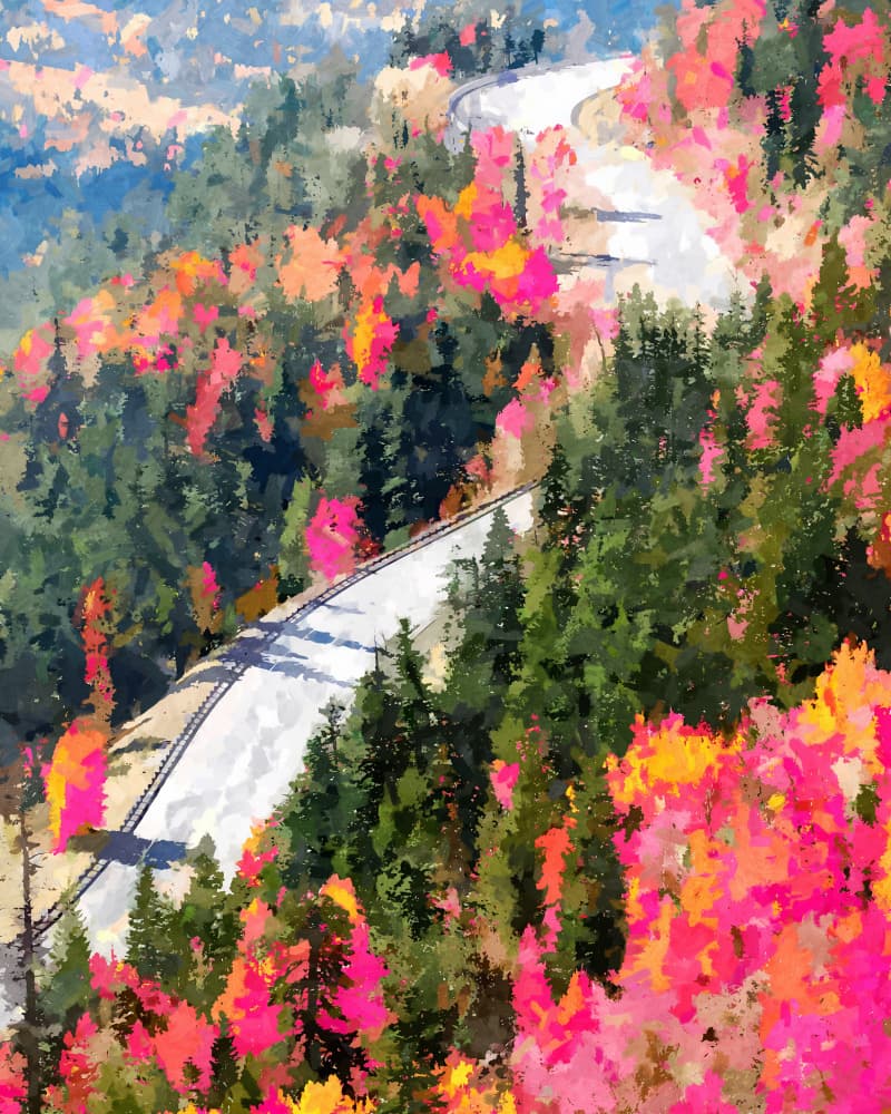Vibrant Autumn Journey by Uma Gokhale — canvas wall art