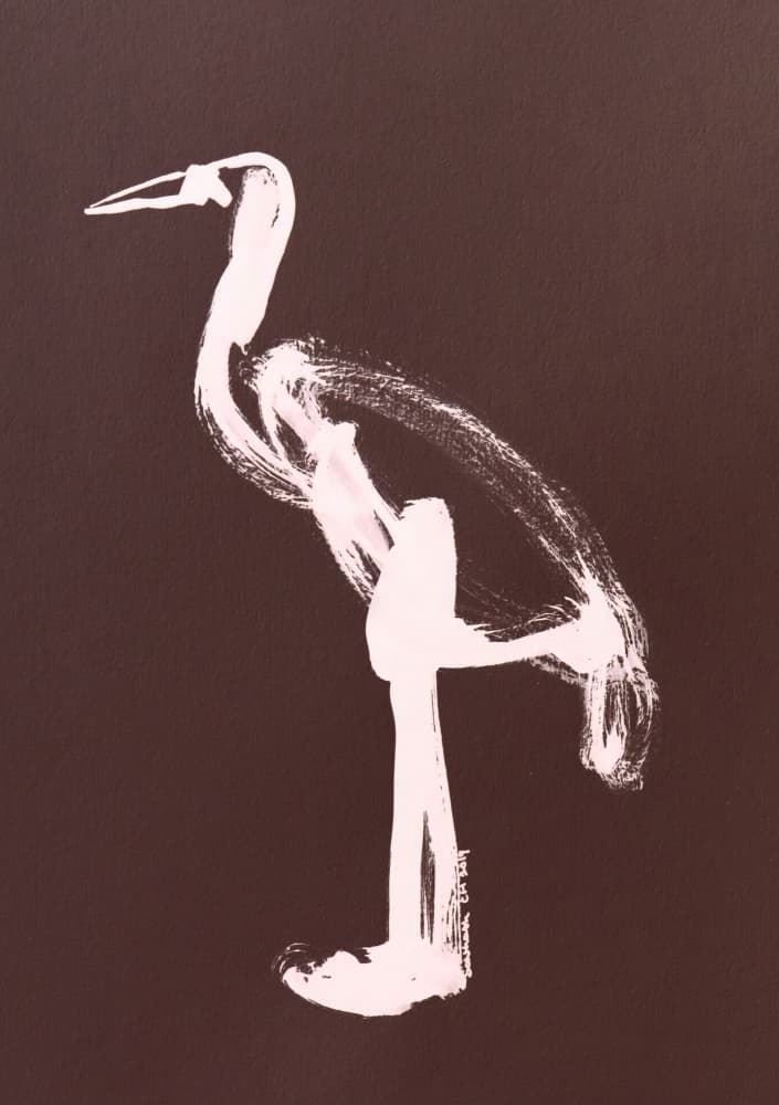 Graceful Heron Stroke by Santhosh ch — canvas wall art