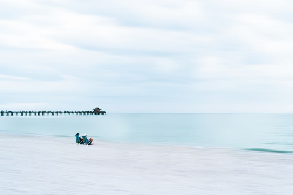 Coastal Calm Pier by Cindy Liu — canvas wall art