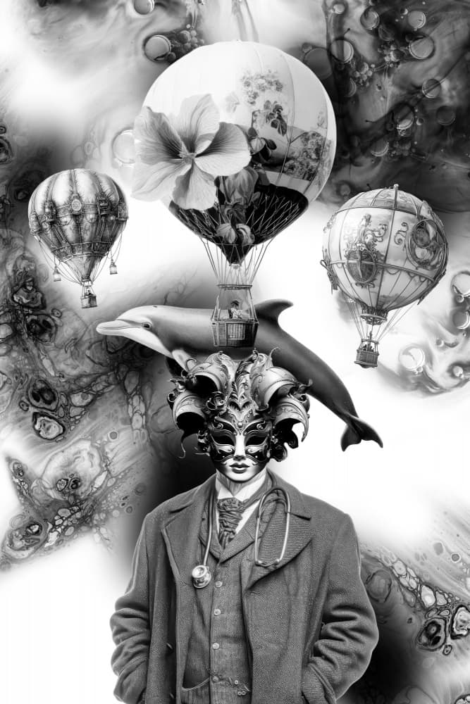 Elegant Masked Doctor's Dream by Rafal Kulik — canvas wall art