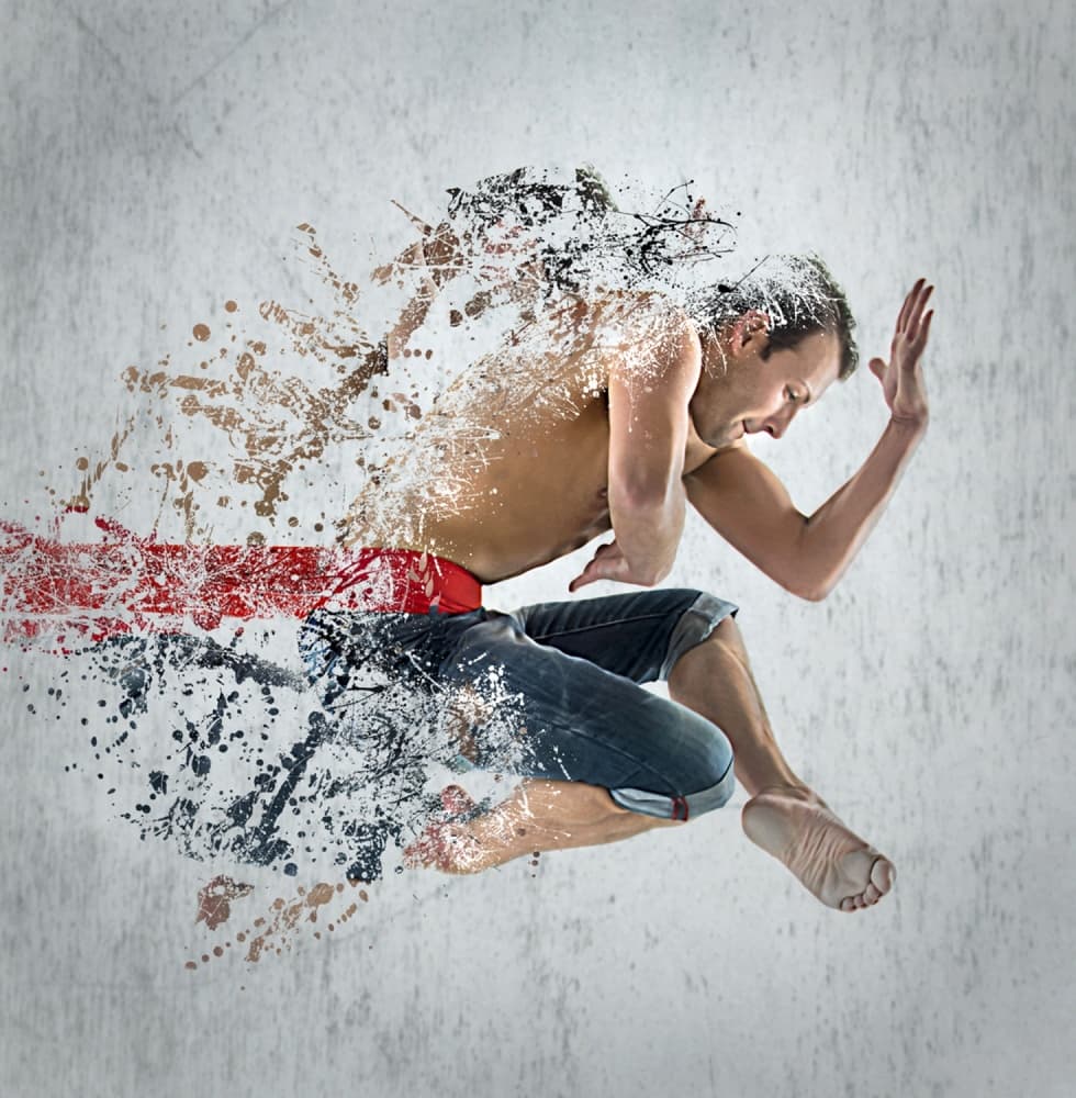 Dynamic Man Splash by Pauline Pentony MA ARPS DPAGB — canvas wall art
