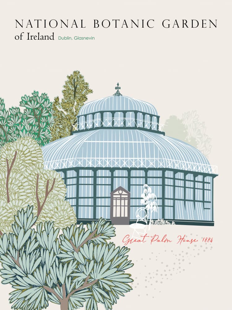 Great Palm House Garden by Annick — canvas wall art