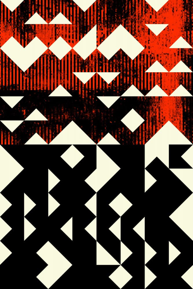Abstract Red Black Pattern by Petr Strnad — canvas wall art