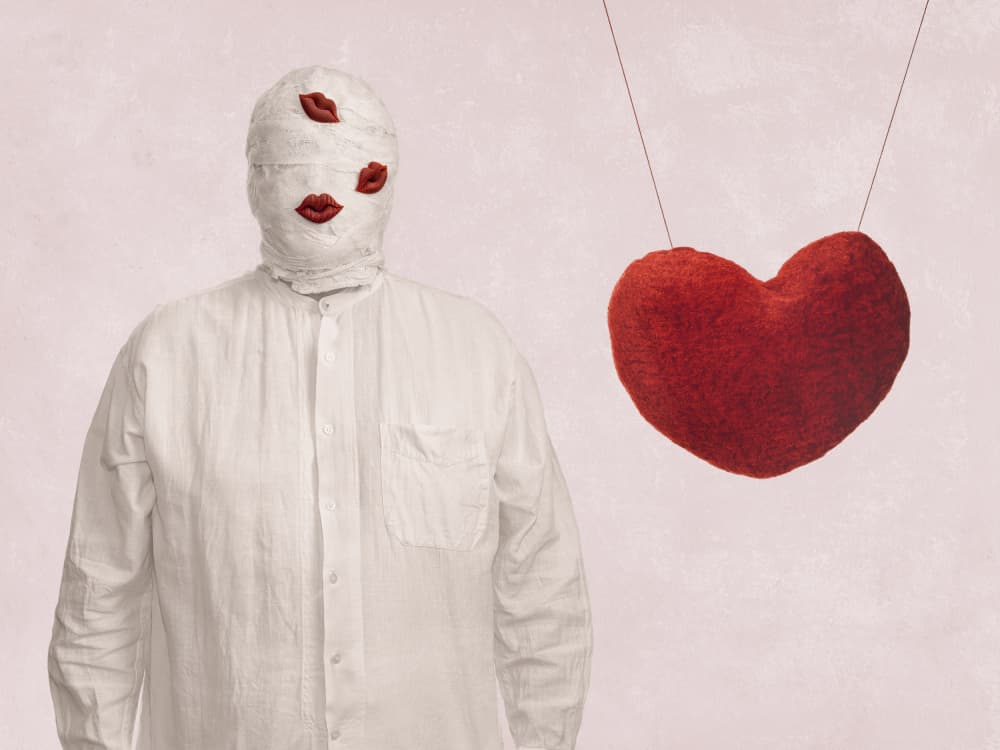 Wrapped Figure and Heart by Petri Damstén — canvas wall art