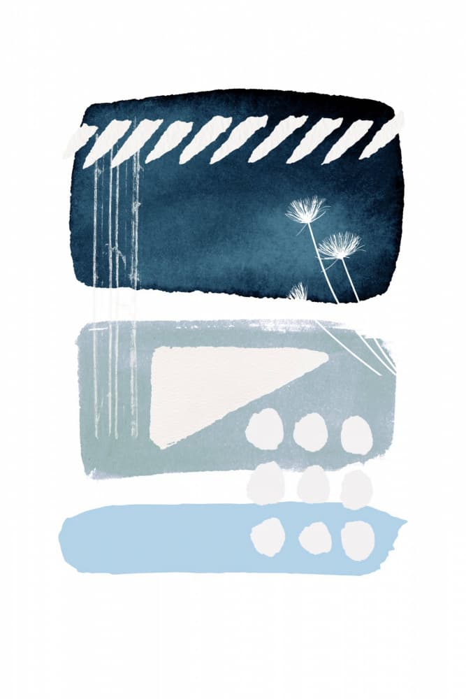 Organic Blue Abstraction by Sally Ann Moss — canvas wall art