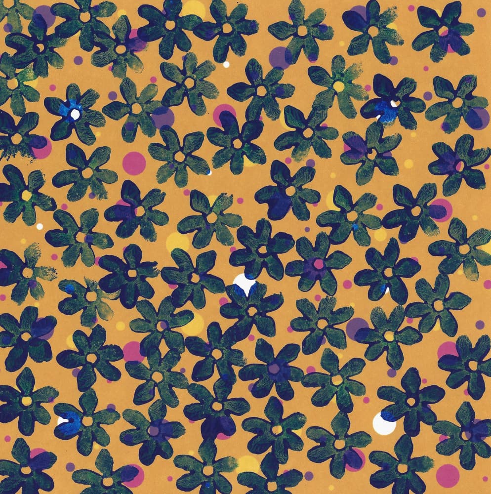 Playful Flower Pattern by Santhosh ch — canvas wall art