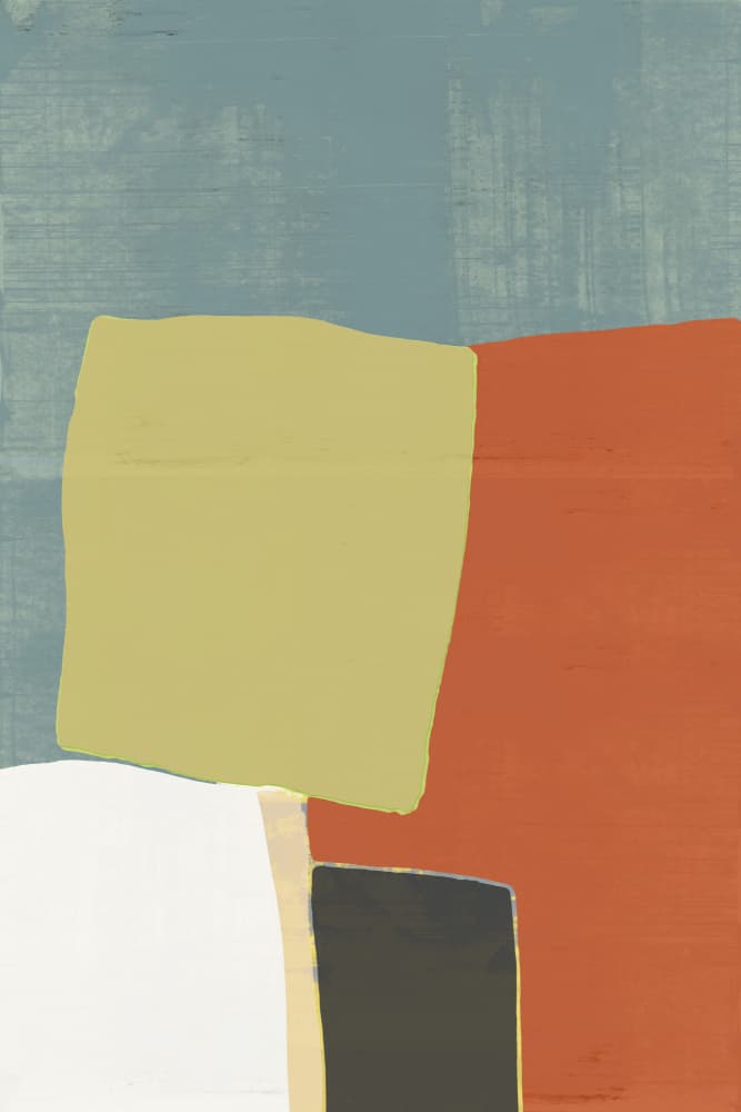 Muted Geometric Blocks by cartissi — canvas wall art