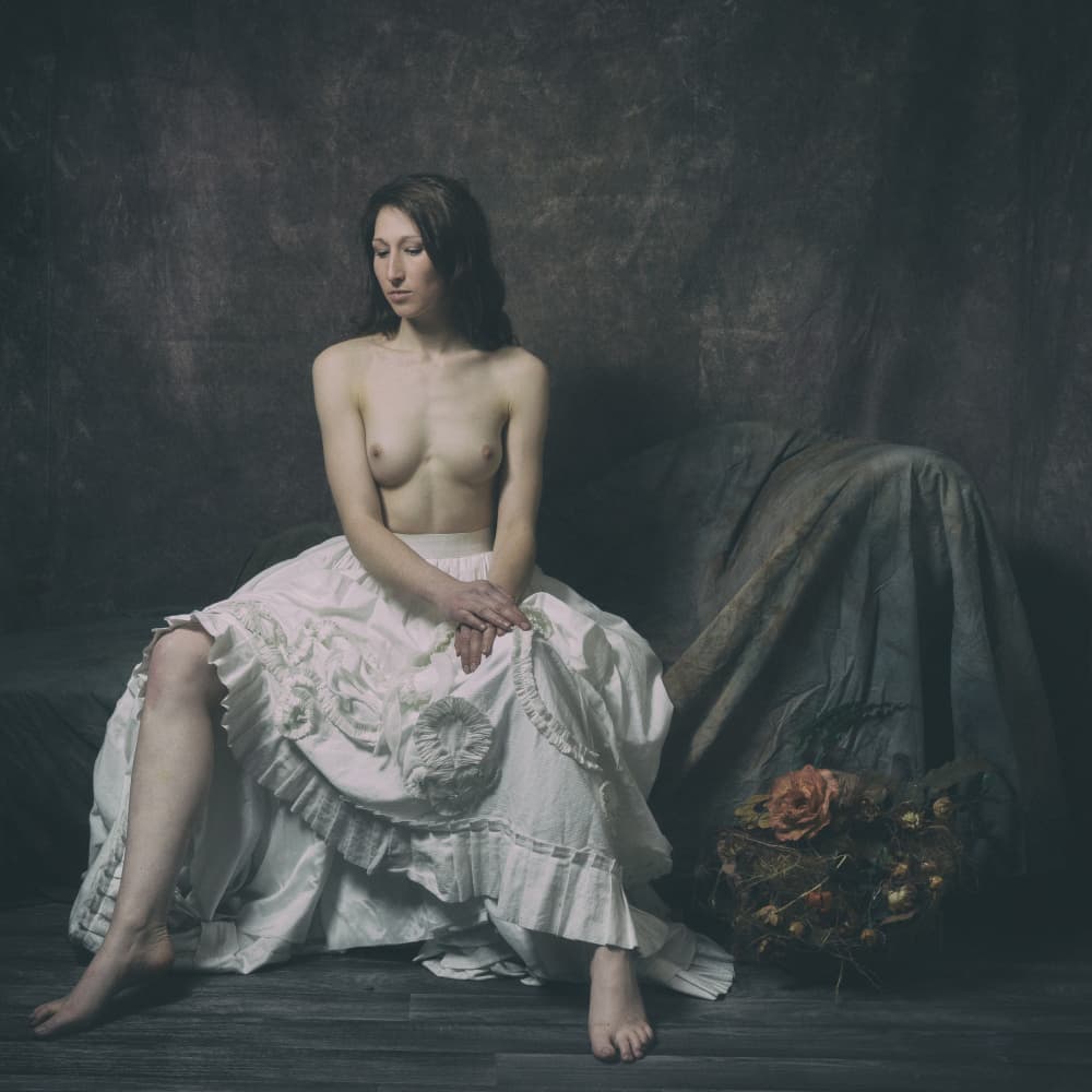 Elegant Pensive Portrait by Ruth Franke — canvas wall art