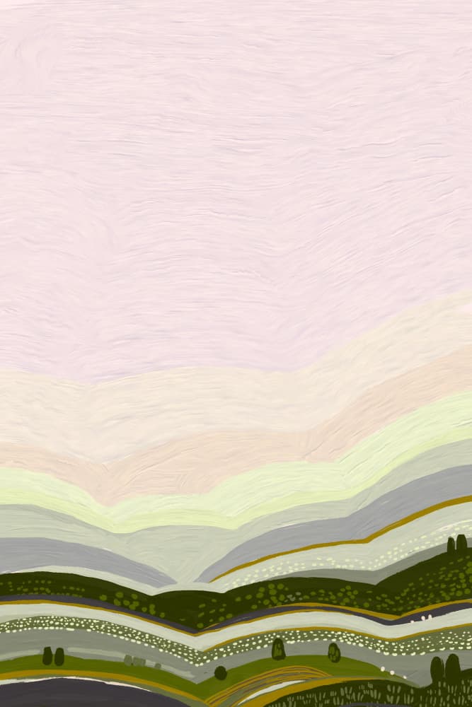 Serene Layered Hills by Josie George — canvas wall art
