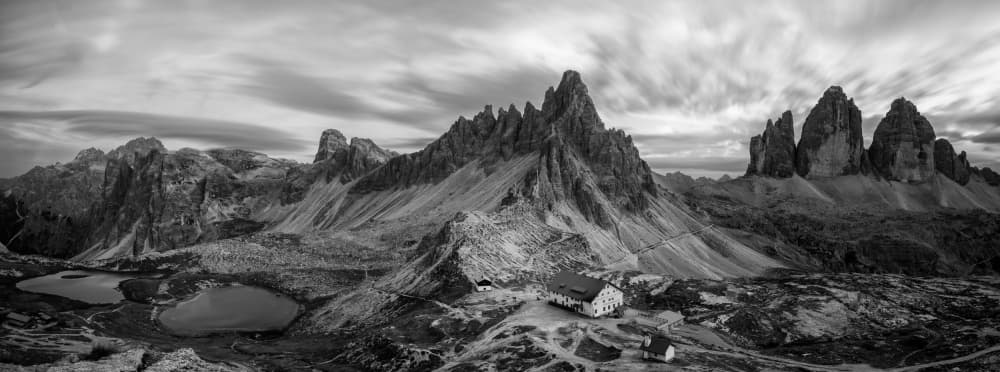 Dolomites Mountain Panorama by James Zhen Yu — canvas wall art