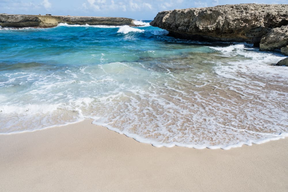 Tropical Beach Waves by Photolovers — canvas wall art
