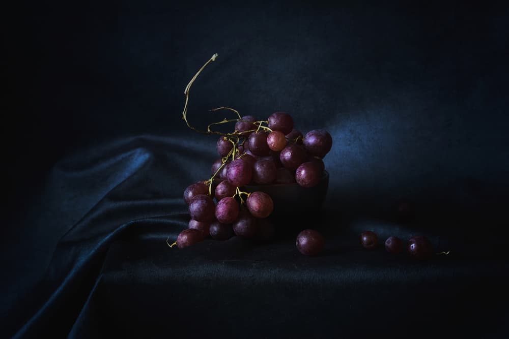 Rich Purple Grapes by Lenka — canvas wall art