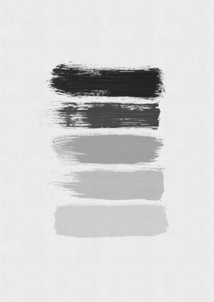 Grey Brushstroke Gradient by Orara Studio — canvas wall art