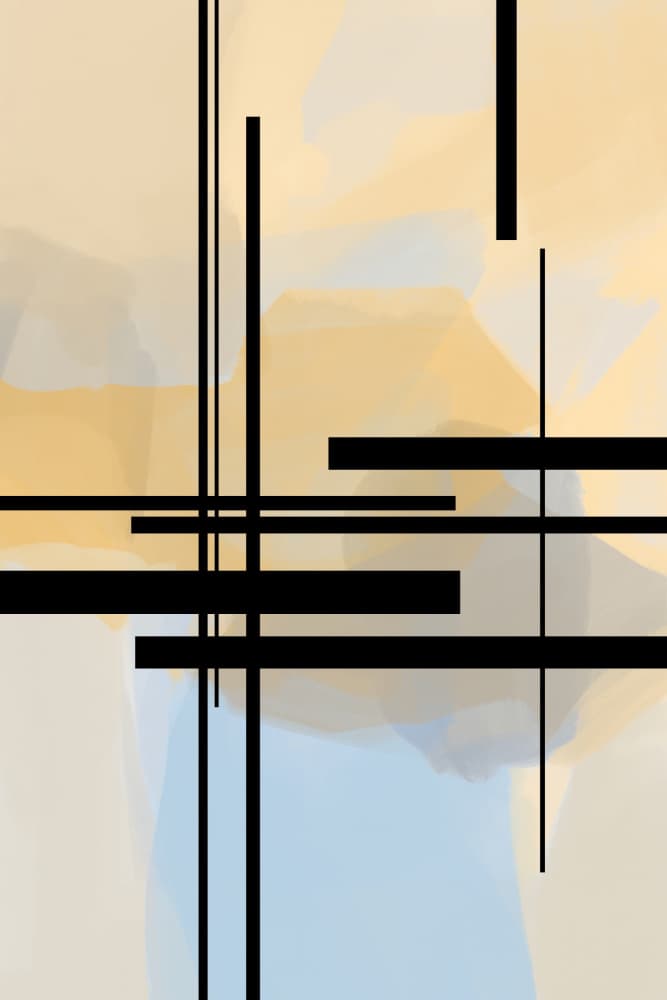 Abstract Geometric Balance by Simona Gocan — canvas wall art