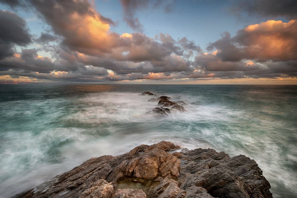 Golden Hour Seascape by Paolo Bolla — canvas wall art