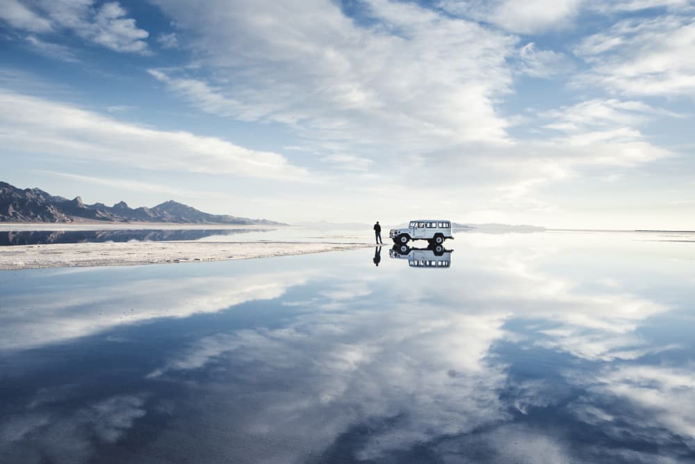 Salt Flats Sky Reflection by Witold Ziomek — canvas wall art