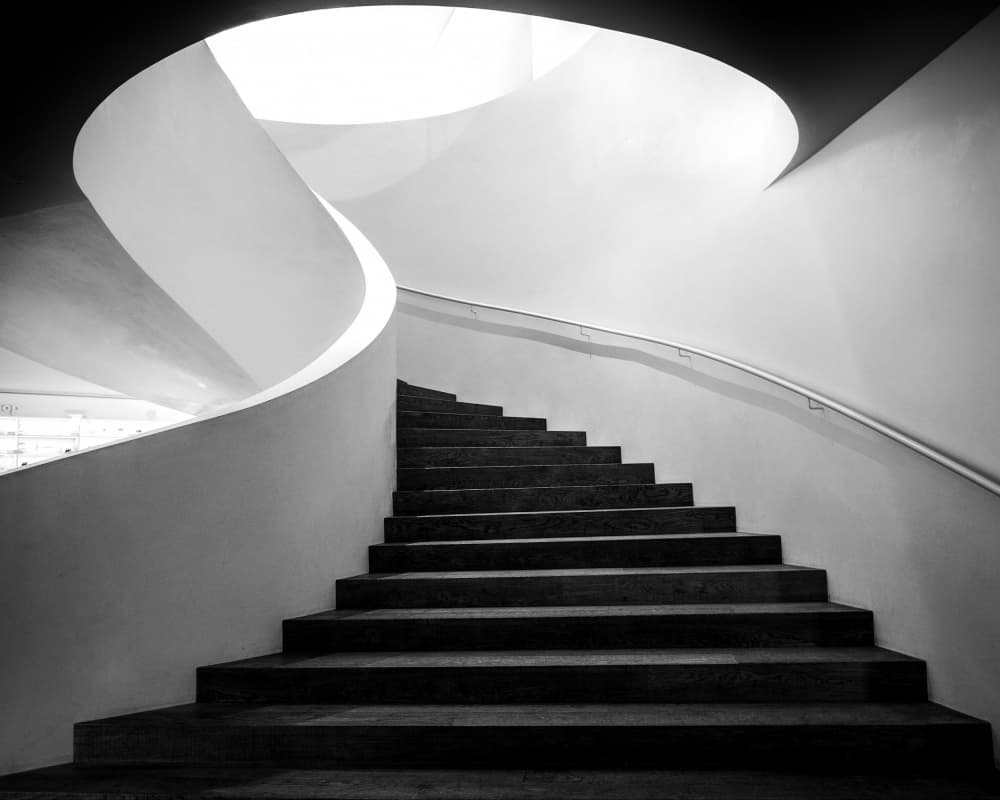 Modern Spiral Staircase by Magdalena Roeseler — canvas wall art