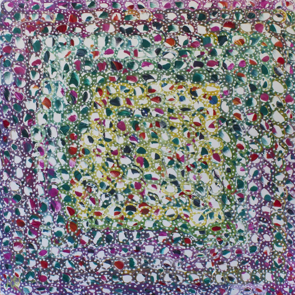 Vibrant Concentric Squares by Helen Joynson — canvas wall art