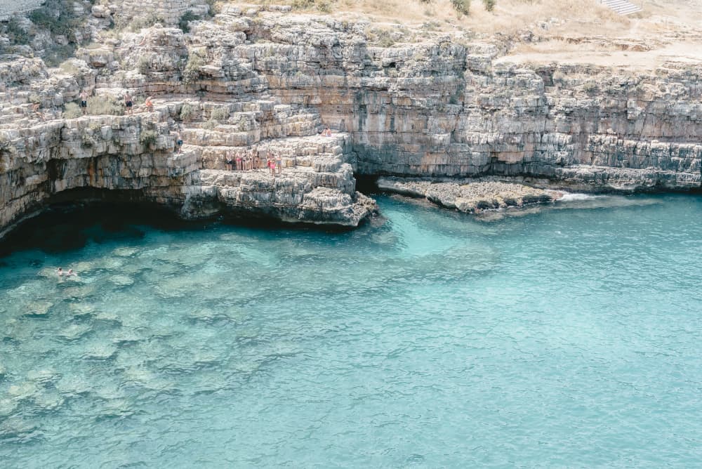 Turquoise Sea Cliffs by Photolovers — canvas wall art