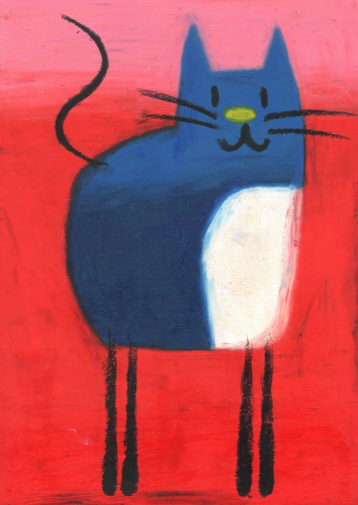 Playful Blue Cat by Kulik — canvas wall art