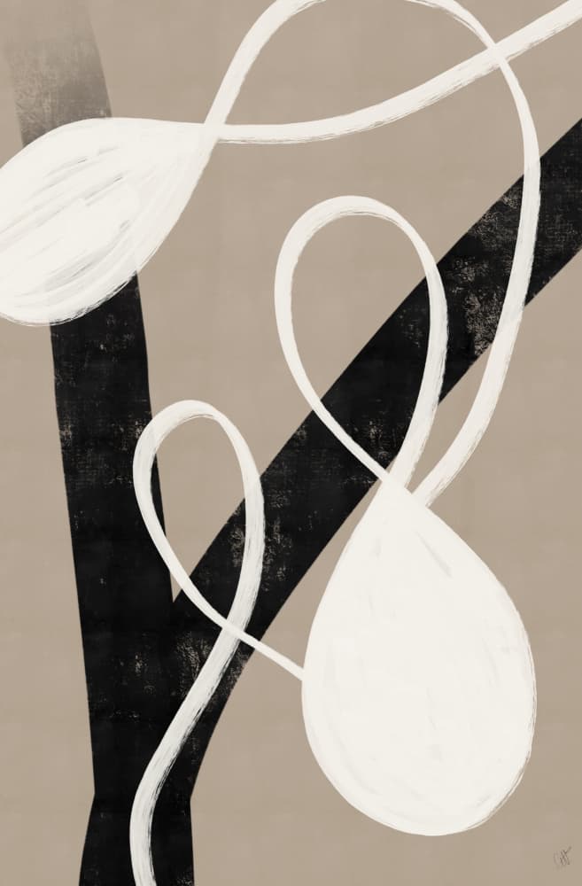 Organic Lines Flow by Anne-Marie Volfova — canvas wall art