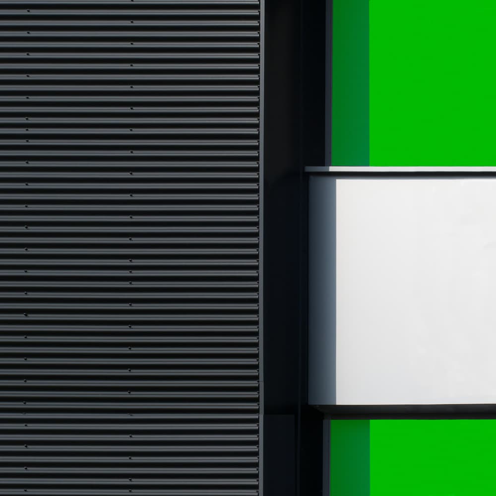 Abstract Geometric Building by Luc Vangindertael (laGrange) — canvas wall art
