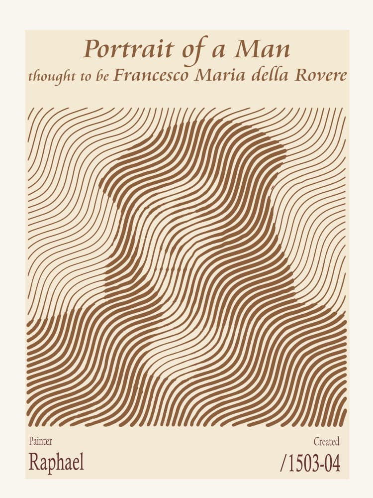 Portrait of a Man, Thought To Be Francesco Maria Della Rovere – Raphael (1503 04) by Doa Project — canvas wall art