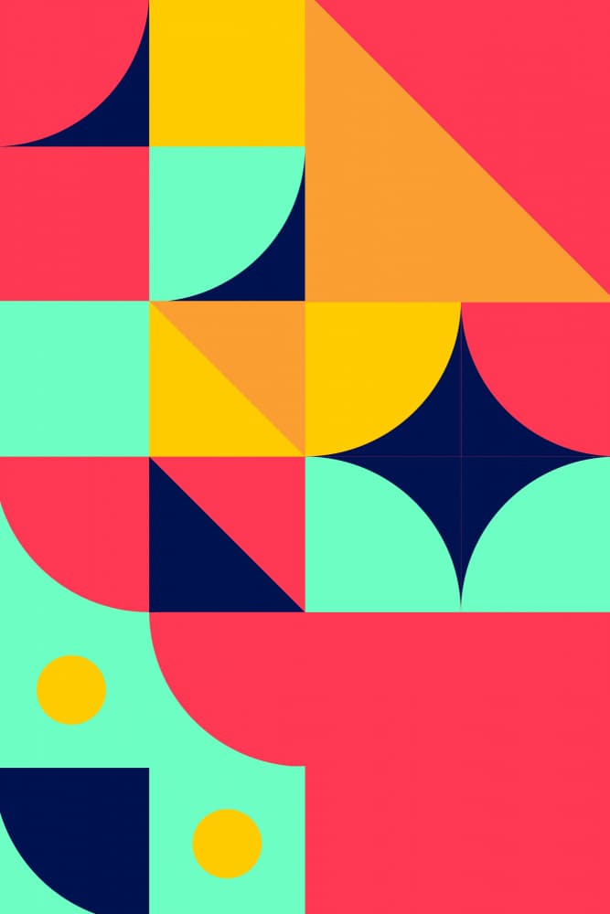 Colorful Geometric Shapes by jay stanley — canvas wall art
