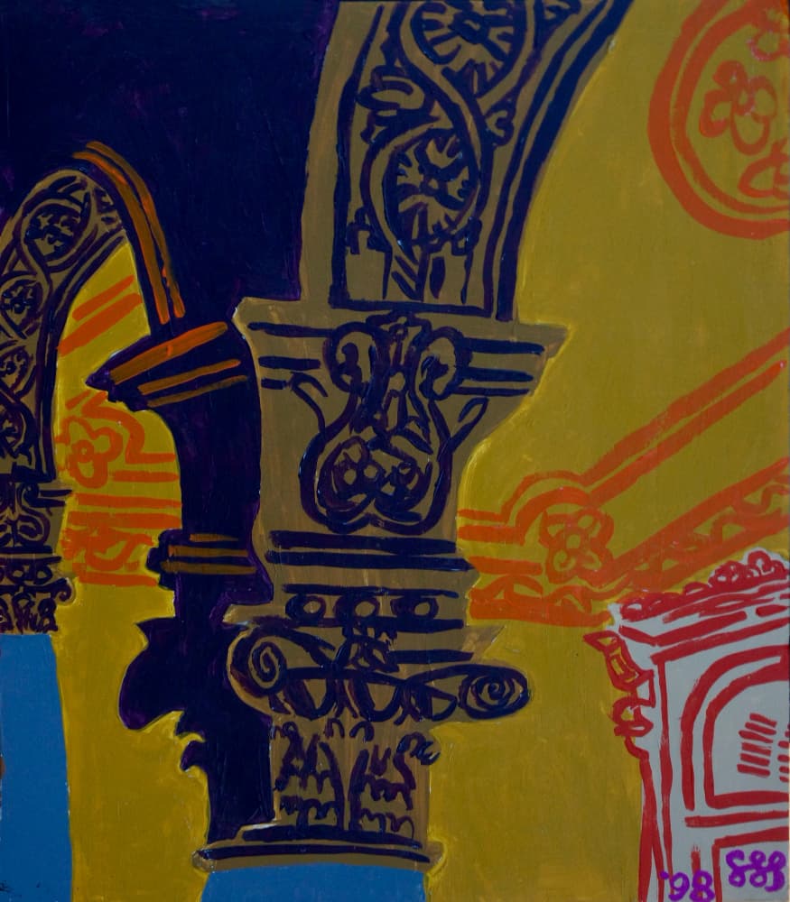 Vibrant Moorish Archways by Steve Spencer — canvas wall art