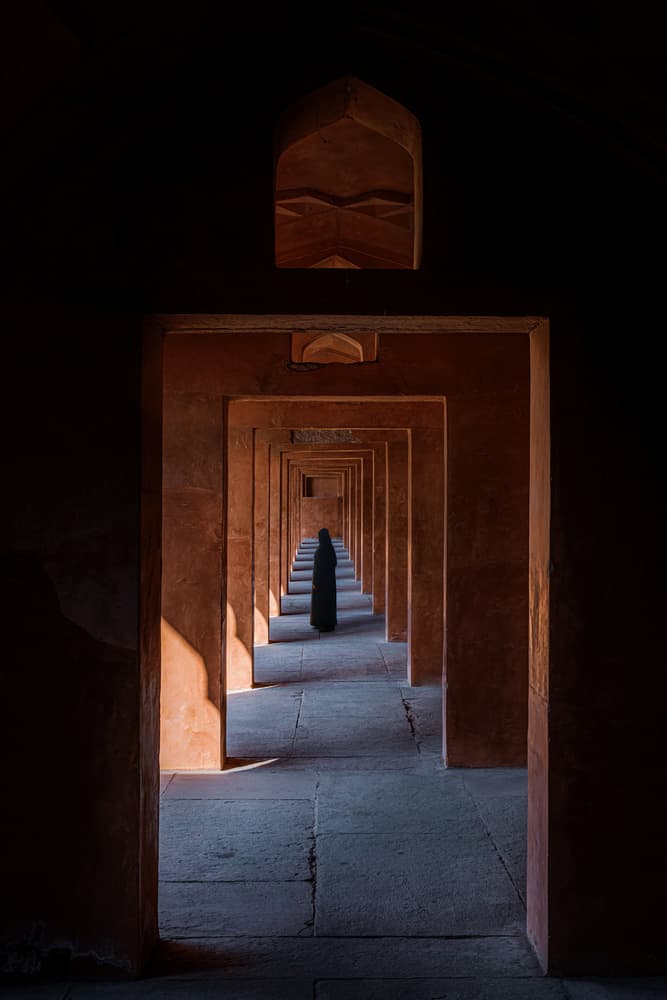 Solitary Archway Walk by Jie Fischer — canvas wall art
