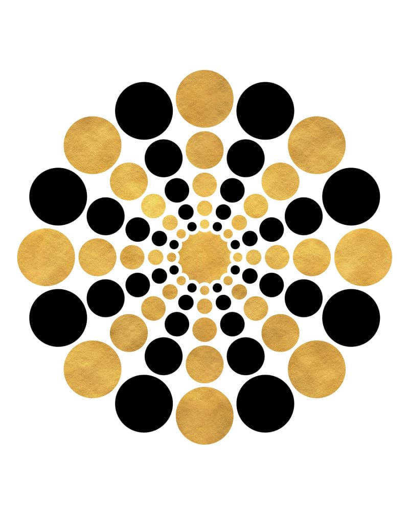 Golden Dot Mandala Pattern by Emiliano Deificus — canvas wall art